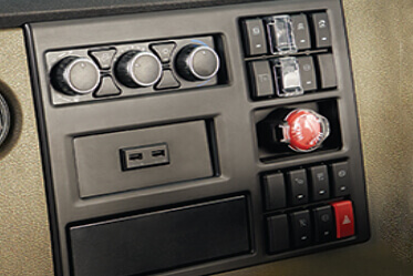 Elegant Control Panel with ergonomically positioned switches
